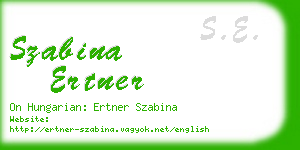 szabina ertner business card